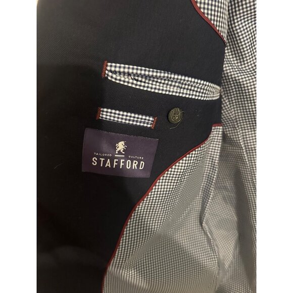 Stafford Men’s Tailored Cultured Wool Regular Fit Blazer - Picture 10 of 12